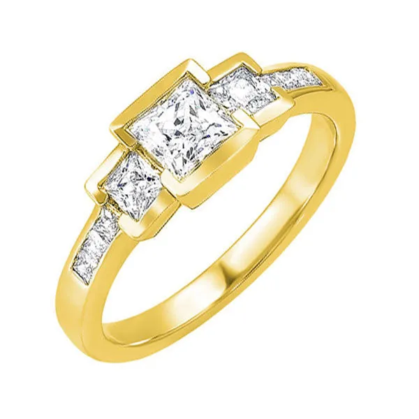 14KT Yellow Gold Sparkle Fashion Ring - 2 ctw