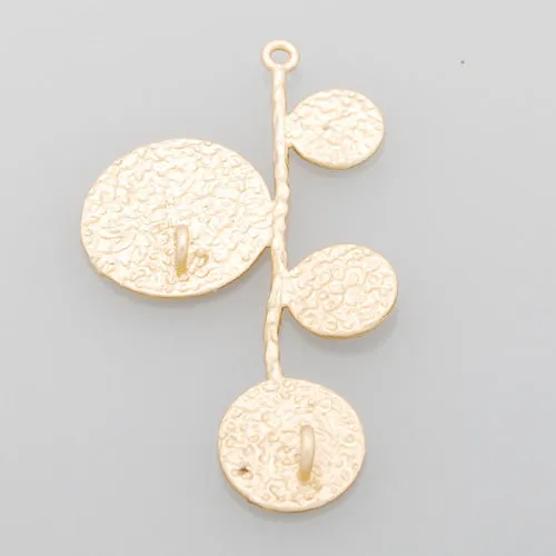 2013-2014 Fashion 40*22MM lovely modern charms,Charms with three holes,Matte Gold,suit for necklace/bracelet/earring ect,sold 10pcs per pkg