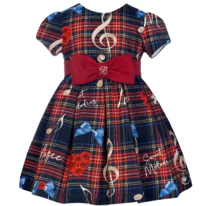 BALLOON CHIC - Tartan Bow Dress - Red