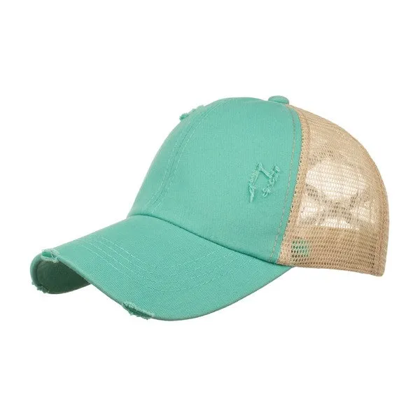 #C3Babe Crisscross Ponytail Baseball Cap