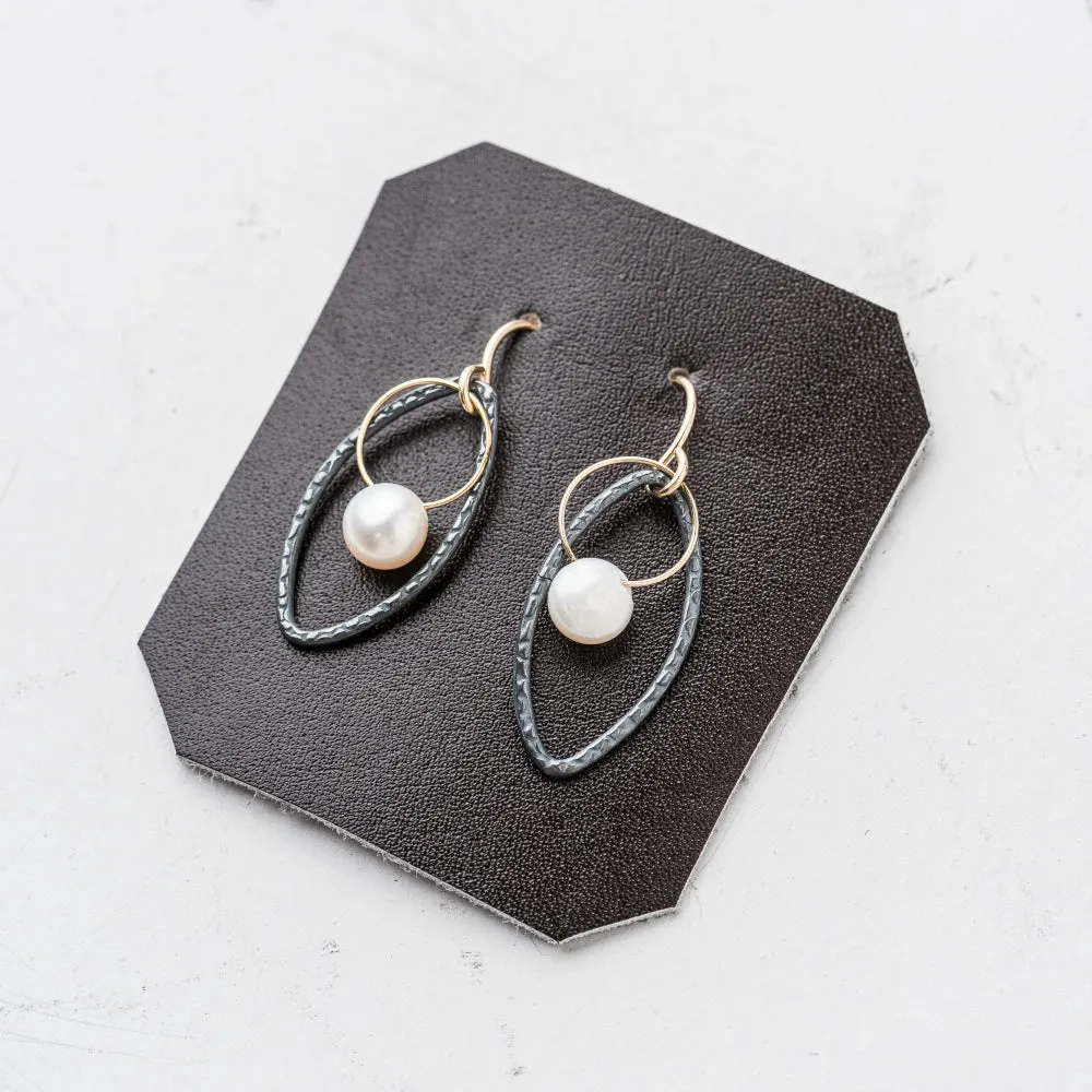 Pearl Open Petal Earrings