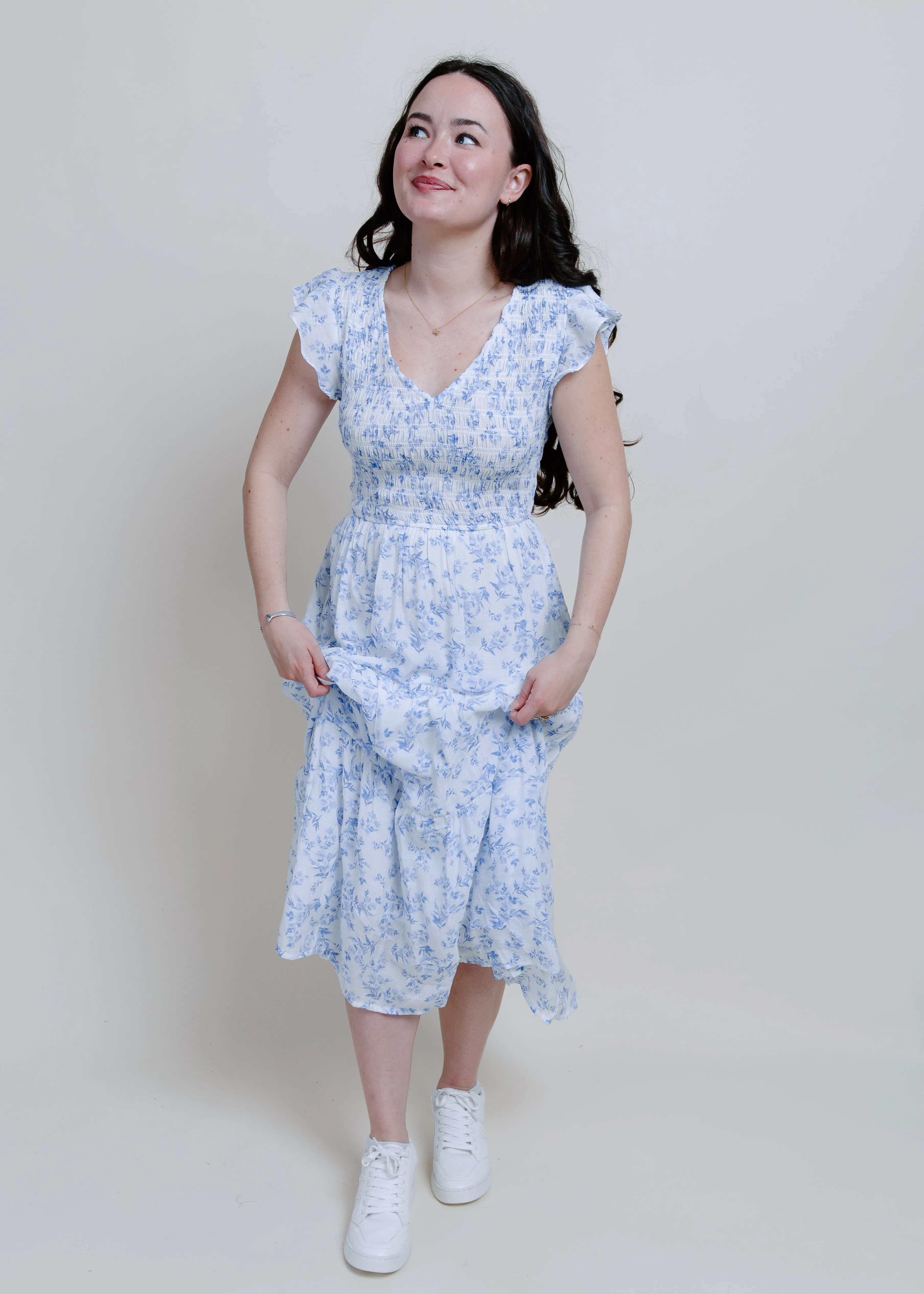 Picnic Date Short Sleeve Midi Dress